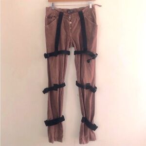 DOLCE & GABBANA] Black label Black Vine Cotton Velvet Corduroy Denim Jean Pants